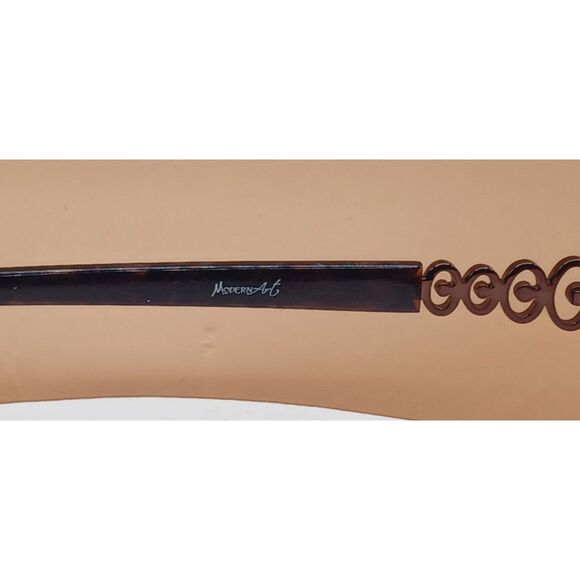 Modern Art Eyeglasses Frames A357 Brown 54-17-140 Metal and Rhinestone Frames - Picture 4 of 16